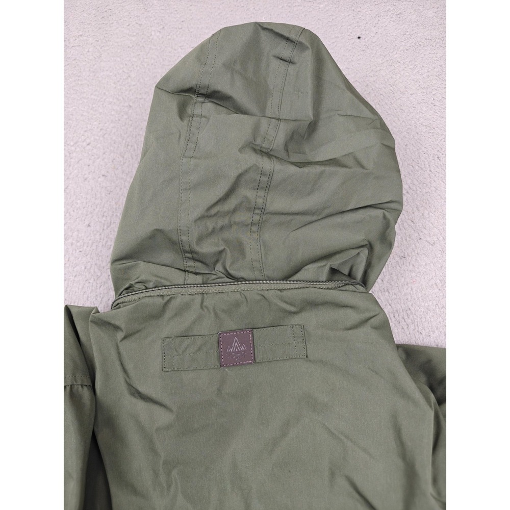 Rainforest Jacket Mens Small Green Hooded Rain Coat Zip Pockets Lined Outdoor - Picture 6 of 9